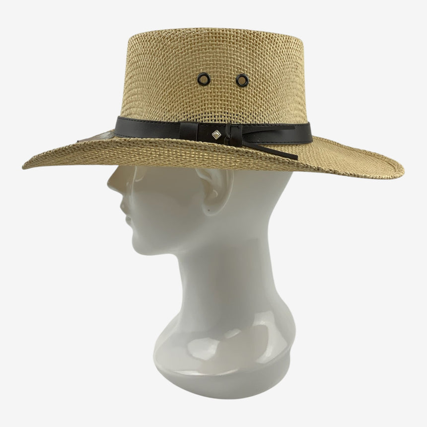 Ventilated Crown, Pattern Band Wide-Brim Straw Bolero | Hats