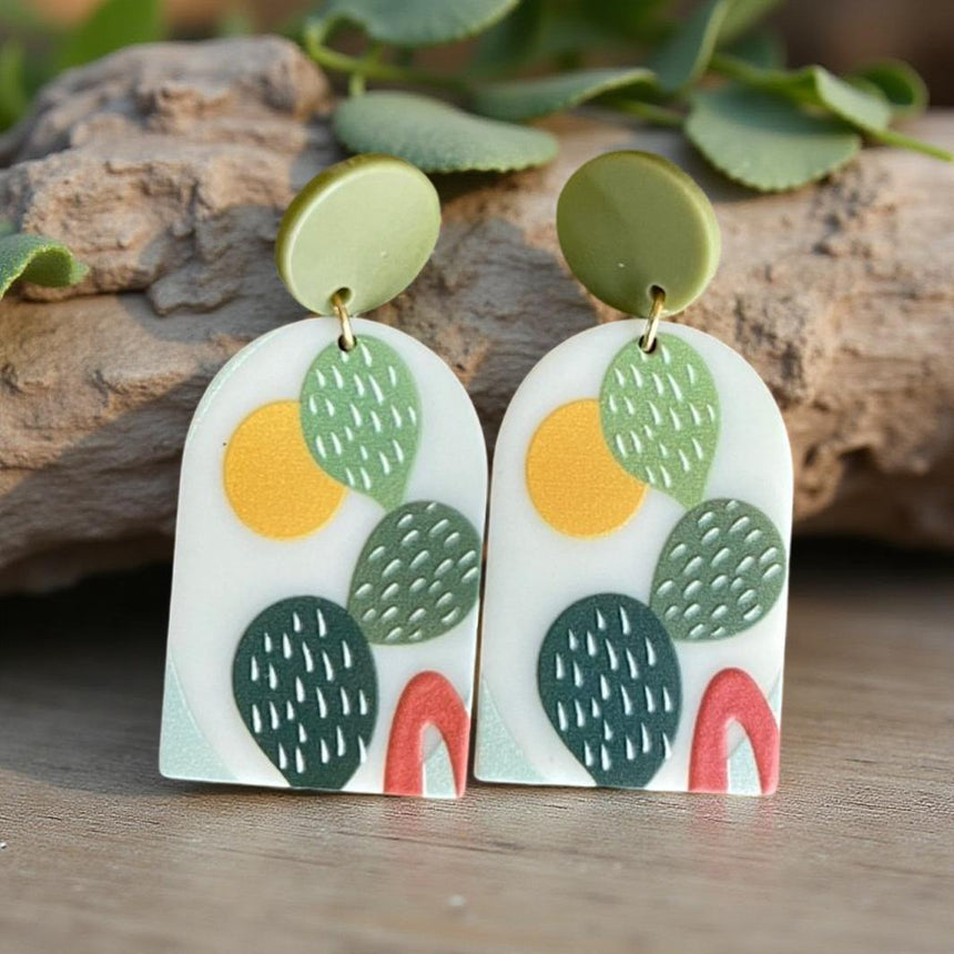 Cactus Glow Drops | Earrings