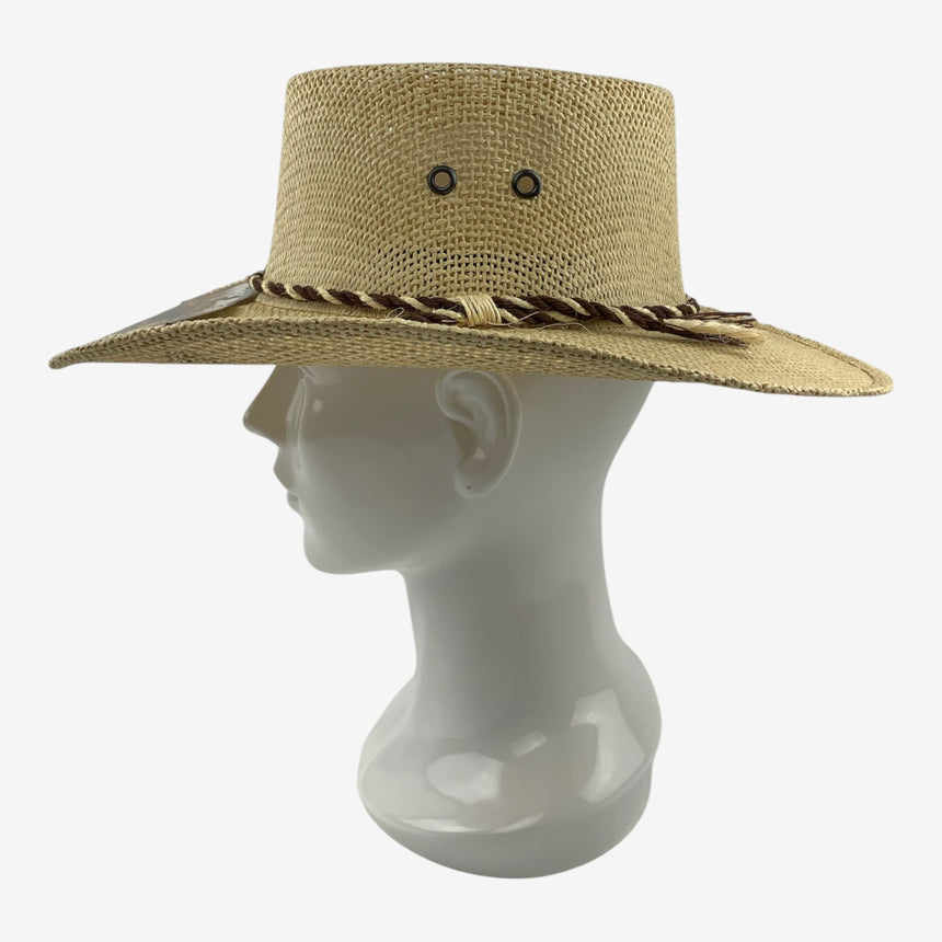 Ventilated Crown, Pattern Band Wide-Brim Straw Bolero | Hats