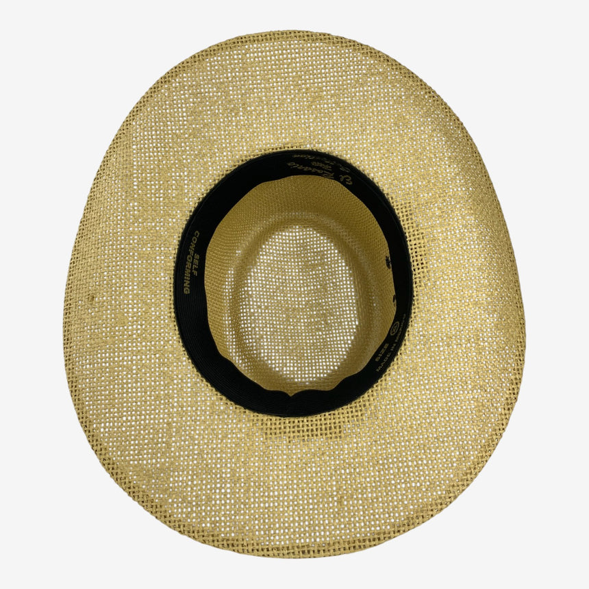 Ventilated Crown, Pattern Band Wide-Brim Straw Bolero | Hats
