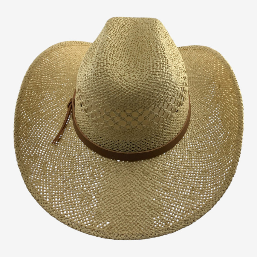 Breathable Straw Western — Open-Weave Crown & Curved Brim | Hats