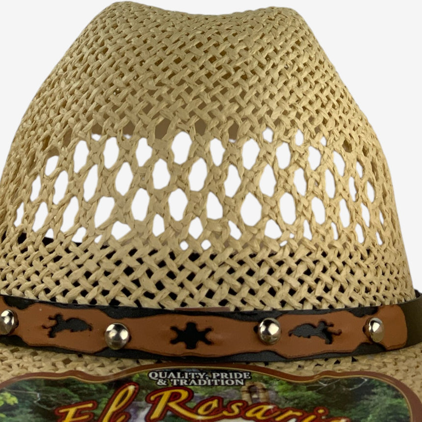Breathable Straw Western — Open-Weave Crown & Curved Brim | Hats