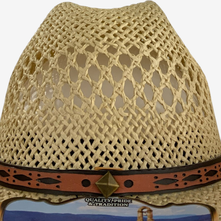 Breathable Straw Western — Open-Weave Crown & Curved Brim | Hats