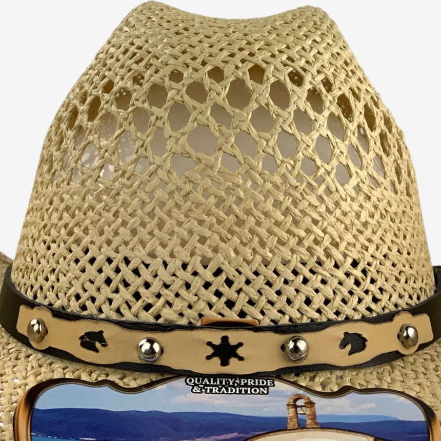 Breathable Straw Western — Open-Weave Crown & Curved Brim | Hats