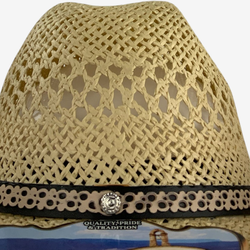 Breathable Straw Western — Open-Weave Crown & Curved Brim | Hats