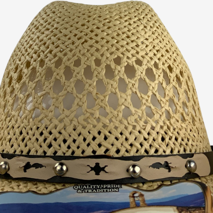 Breathable Straw Western — Open-Weave Crown & Curved Brim | Hats