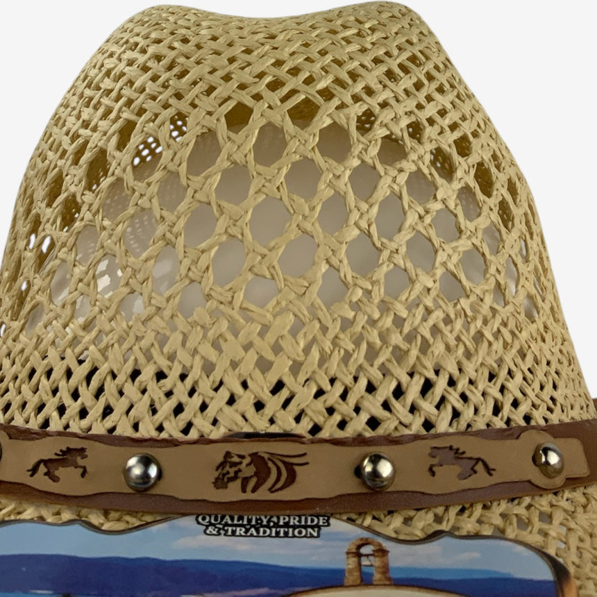 Breathable Straw Western — Open-Weave Crown & Curved Brim | Hats