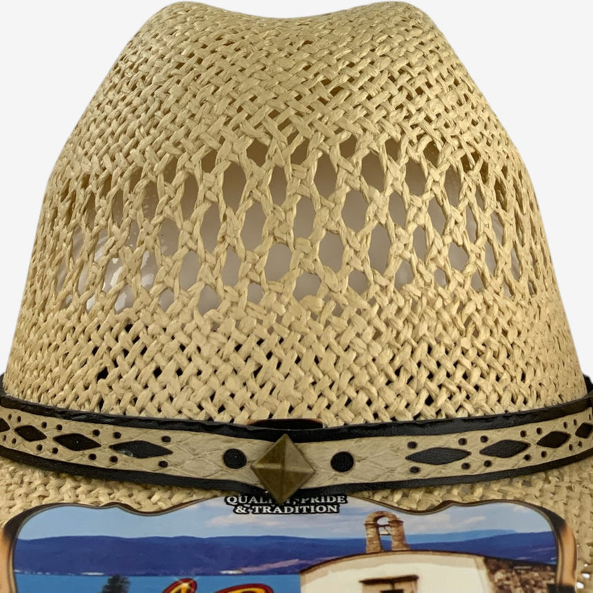 Breathable Straw Western — Open-Weave Crown & Curved Brim | Hats