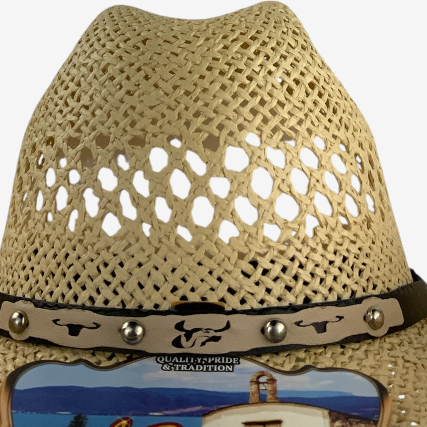 Breathable Straw Western — Open-Weave Crown & Curved Brim | Hats