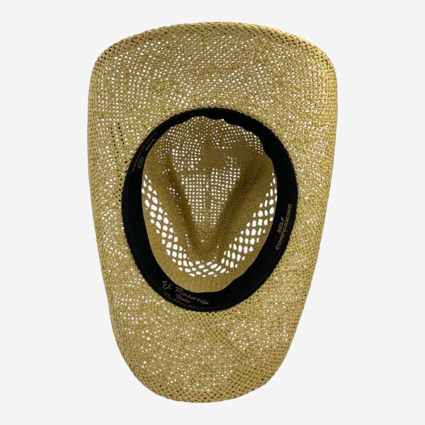 Vented Straw Western Style, Open-Weave Crown & Curved Brim | Hats