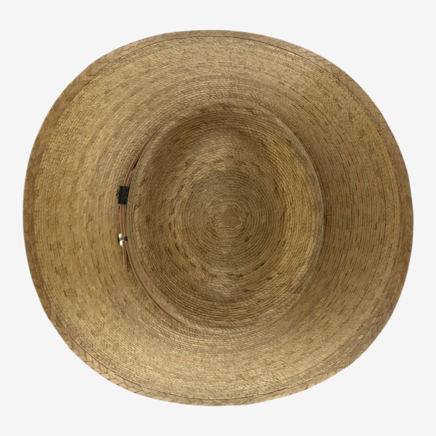 Palm Straw Gambler — Wide Brim, Vent Row Crown, Adjustable Chin Cord | Hats