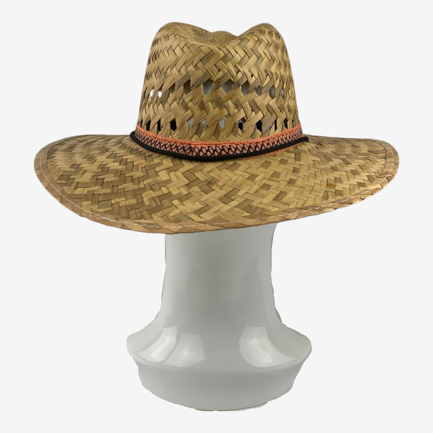 Hand-Woven Palm Lifeguard Straw — Wide Brim, Vented Crown | Hats