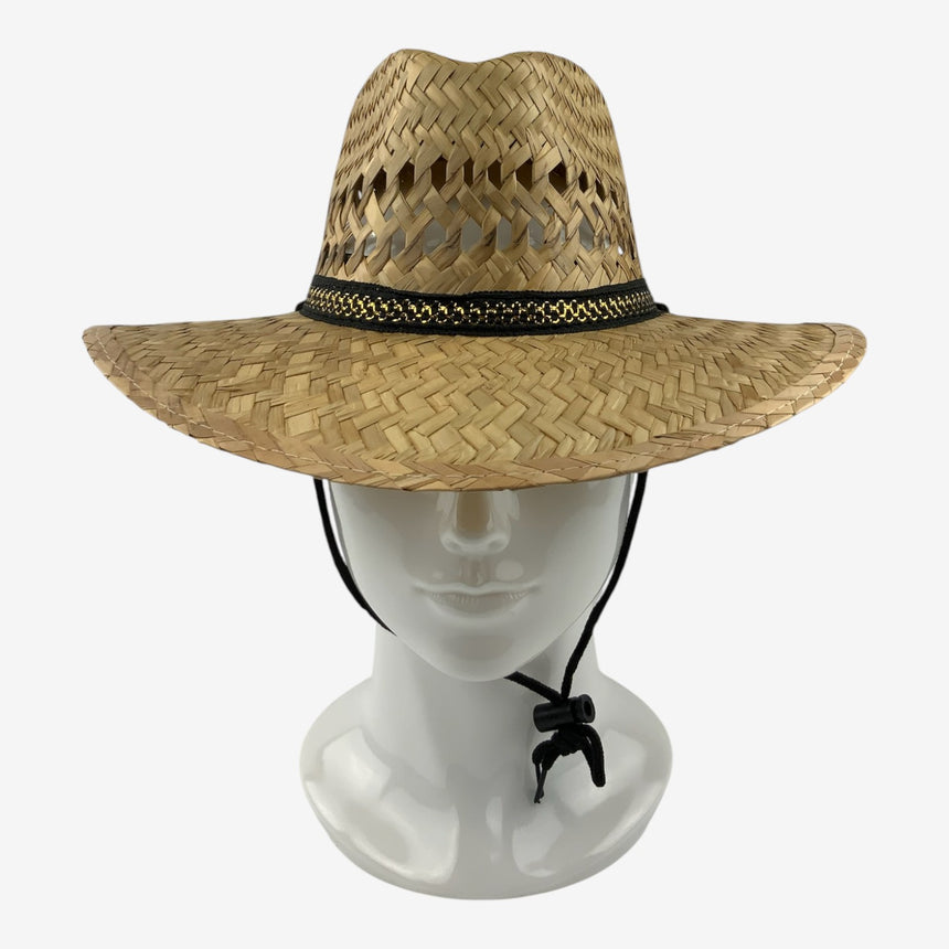 Hand-Woven Palm Lifeguard Straw — Wide Brim, Vented Crown | Hats