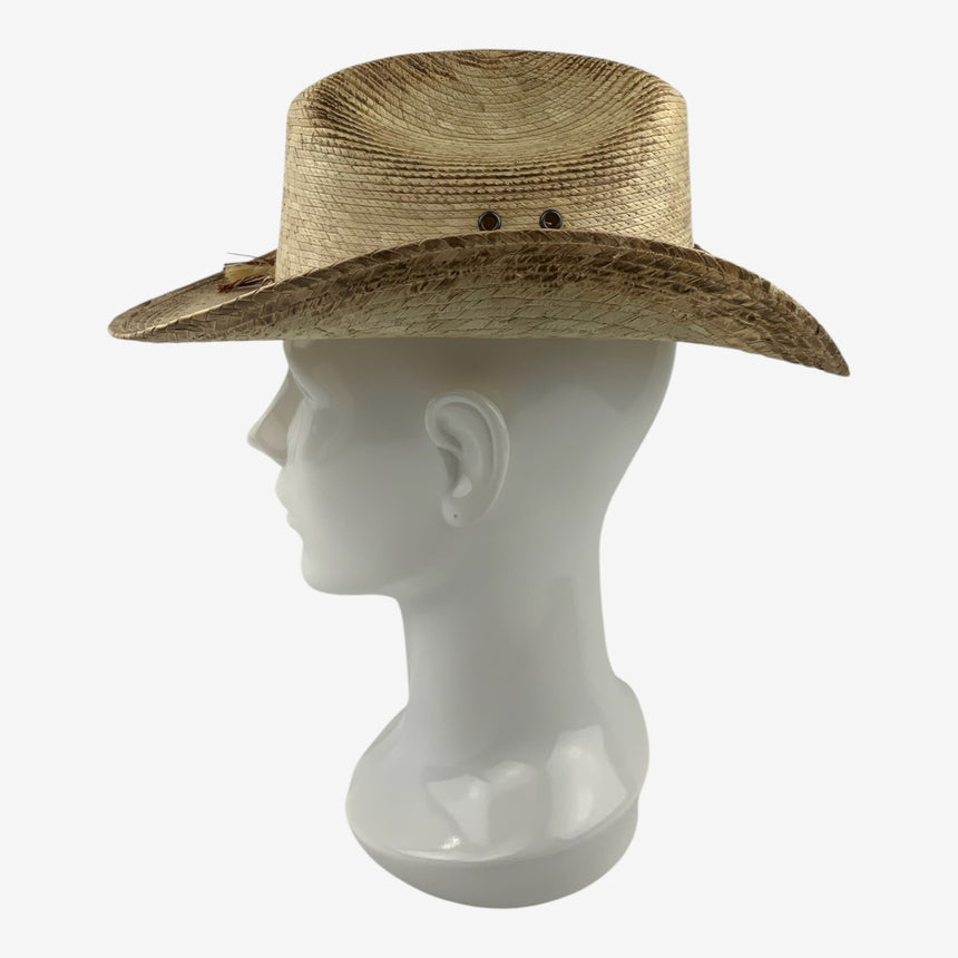 Kids Palm Straw Cowboy Hat with Rope Hatband, Distressed | Hats