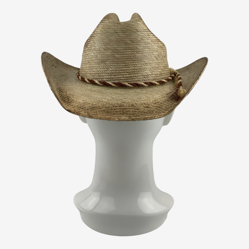 Kids Palm Straw Cowboy Hat with Rope Hatband, Distressed | Hats