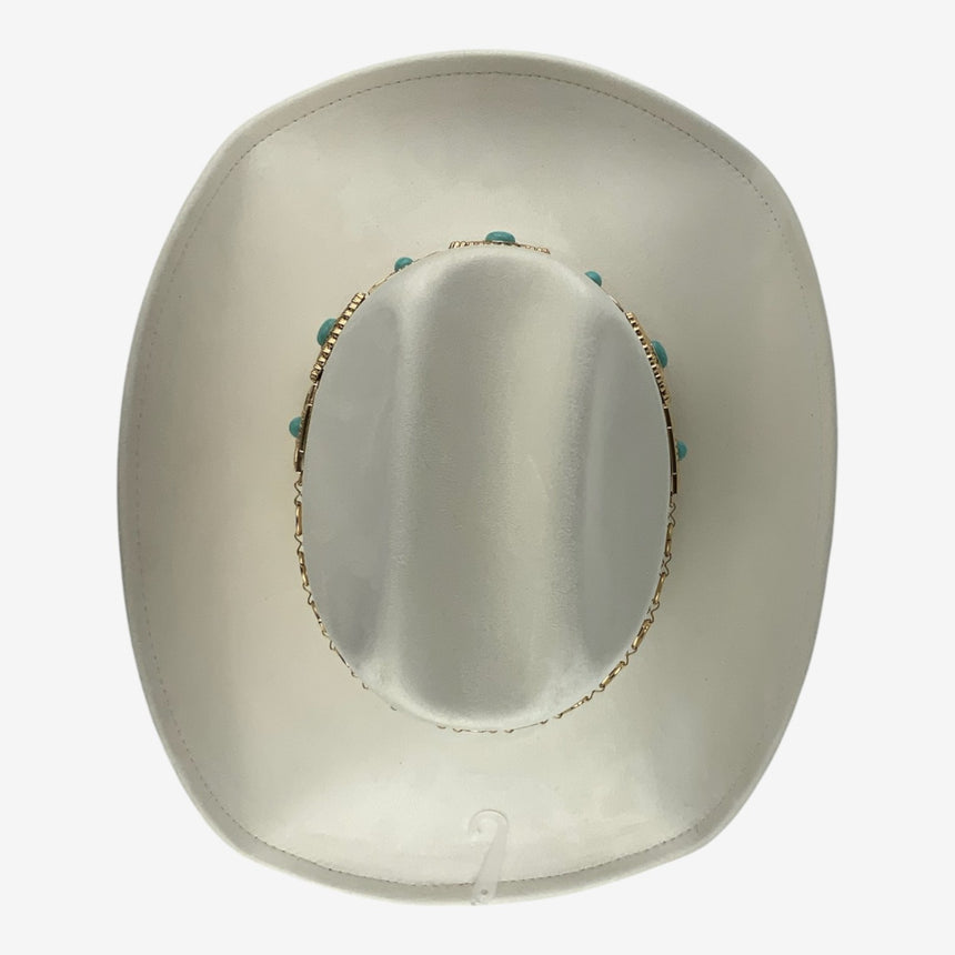 Western Cowboy Hat in Felt with Turquoise Concho Band | Hats