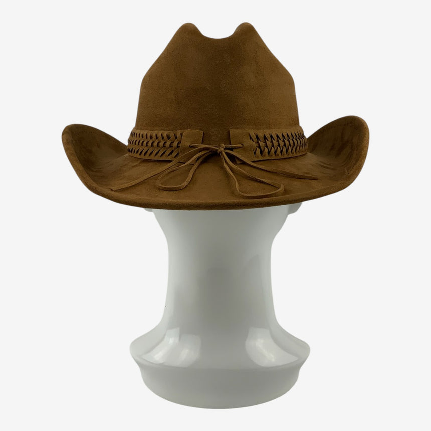 Western Cowboy Hat — Faux Suede, Braided Band | Hats
