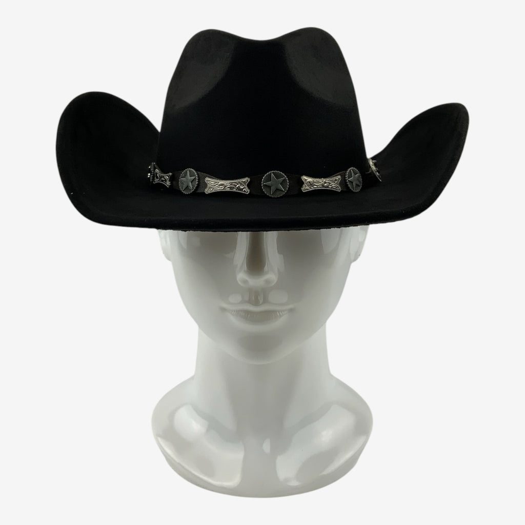 Faux Suede Cowboy Hat with Western Star Concho Band | Hats  display picture 3
