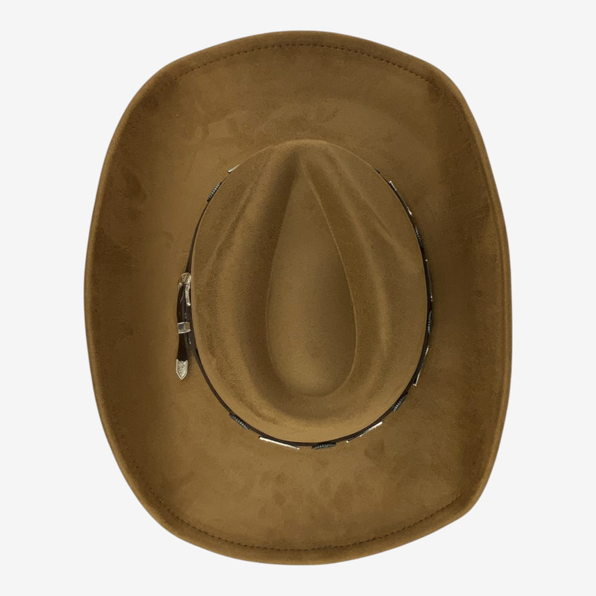 Faux Suede Cowboy Hat with Western Star Concho Band | Hats