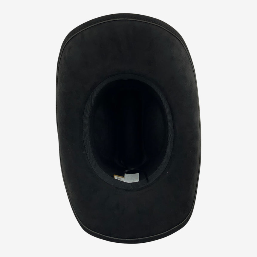 Black Felt Cowboy Hat with Longhorn Emblem and Studded Band | Hats