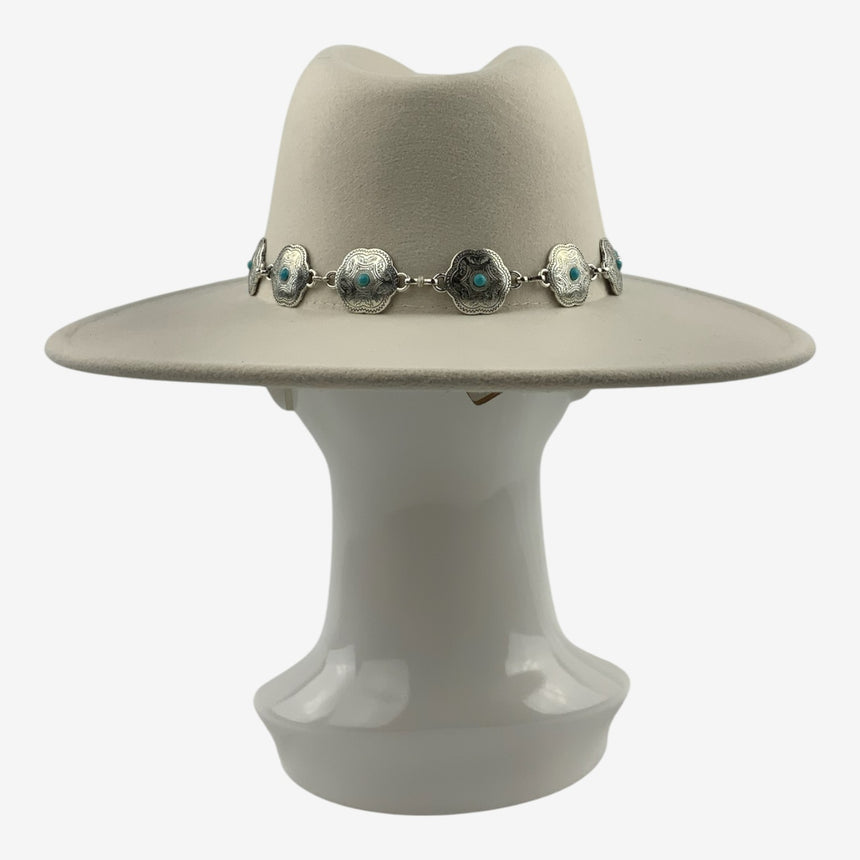 Felt Rancher Hat with Turquoise Concho Band | Hats