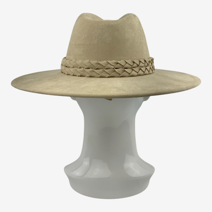 Western Cowboy Hat — Faux Suede, Braided Band | Hats