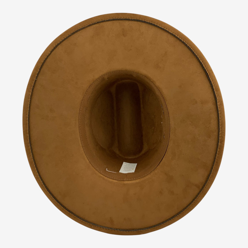 Wide-Brim Wool Felt Rancher Hat with Western Charm Pins | Hats