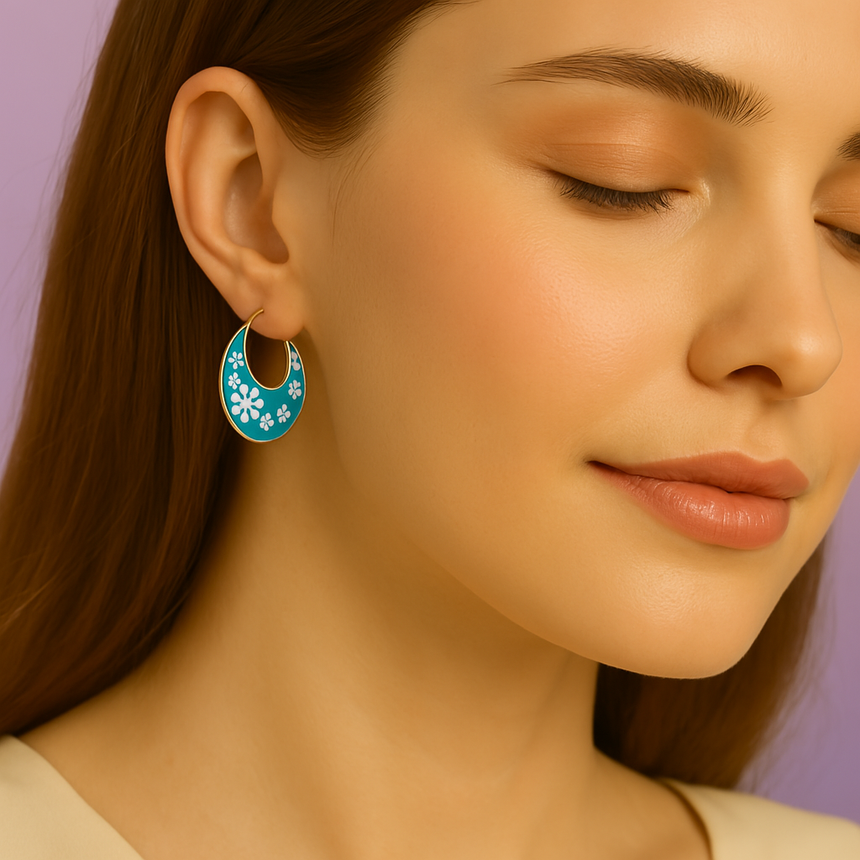 Celestial Bloom Hoops | Earrings
