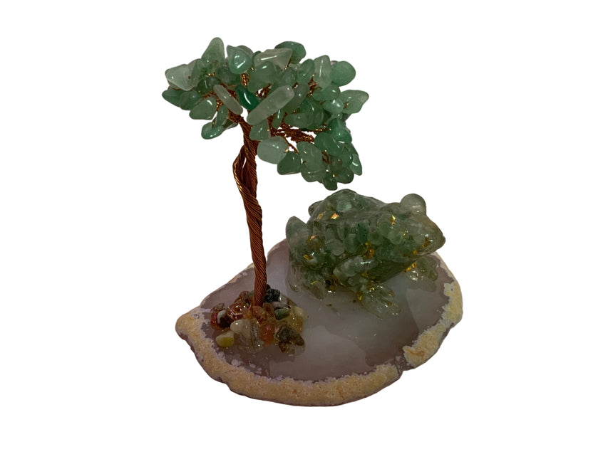 Tree with Frog sitting on an Agate | Home Deocr