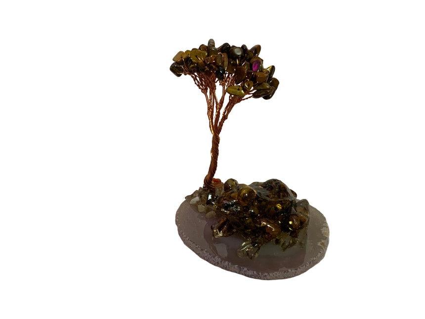 Tree with Frog sitting on an Agate | Home Deocr