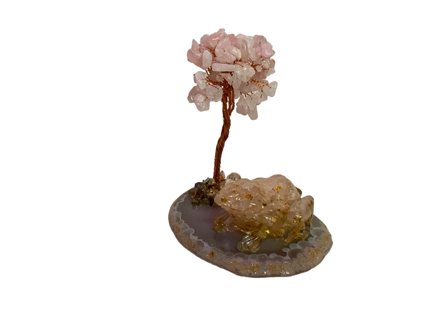 Tree with Frog sitting on an Agate | Home Deocr