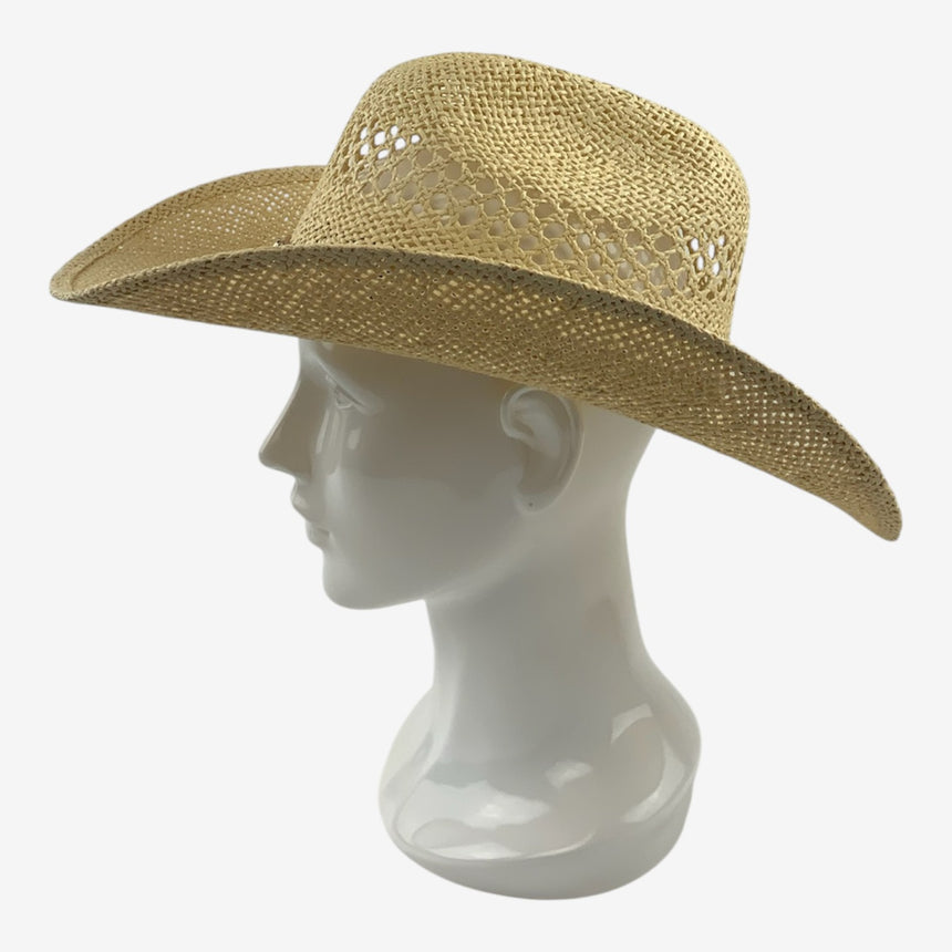 Breathable Straw Western — Open-Weave Crown & Curved Brim | Hats