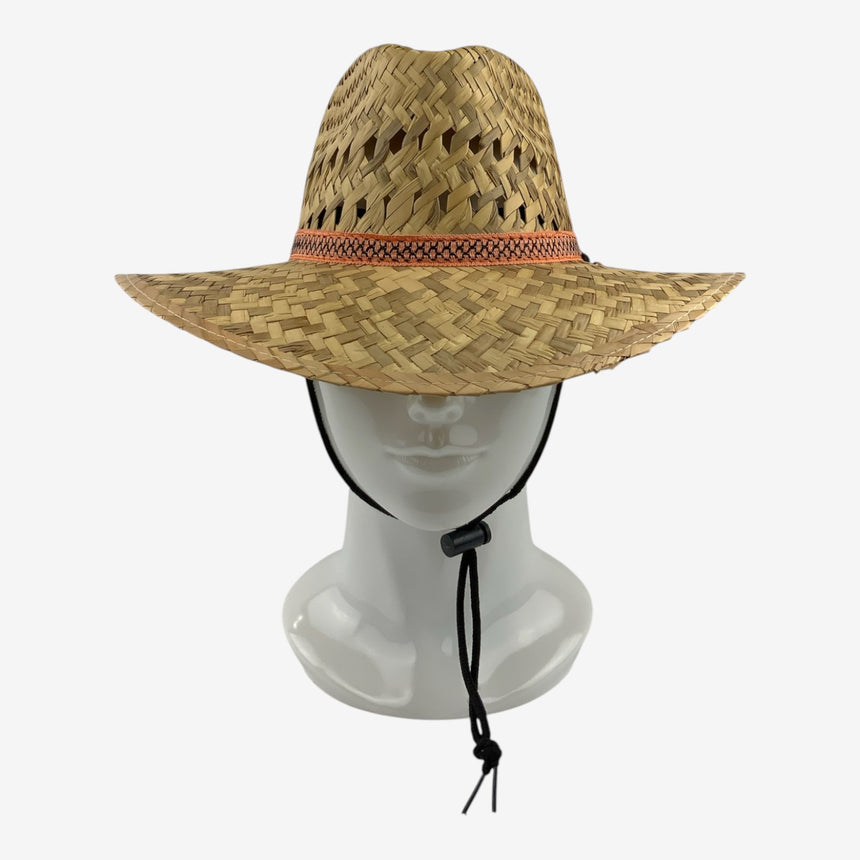 Hand-Woven Palm Lifeguard Straw — Wide Brim, Vented Crown | Hats