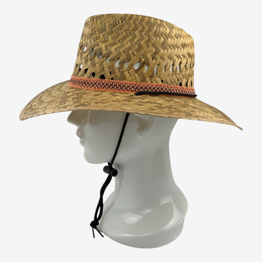 Hand-Woven Palm Lifeguard Straw — Wide Brim, Vented Crown | Hats