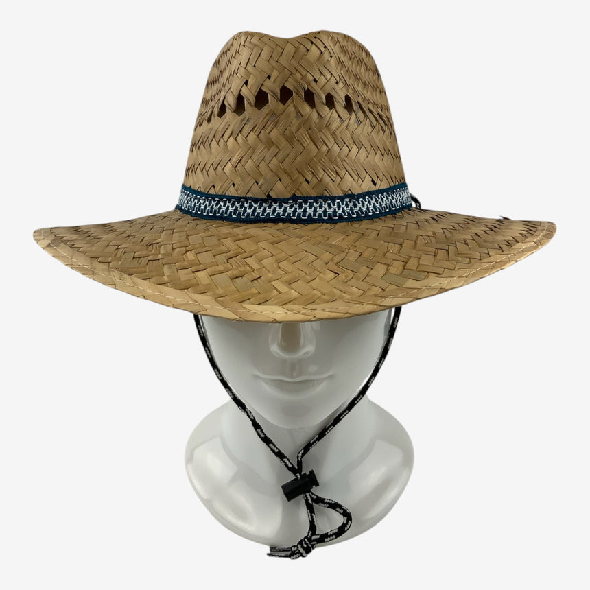 Hand-Woven Palm Lifeguard Straw — Wide Brim, Vented Crown | Hats