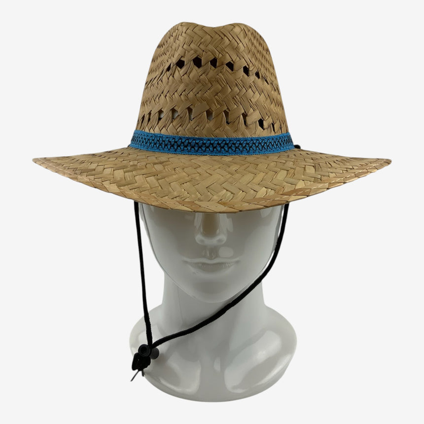 Hand-Woven Palm Lifeguard Straw — Wide Brim, Vented Crown | Hats