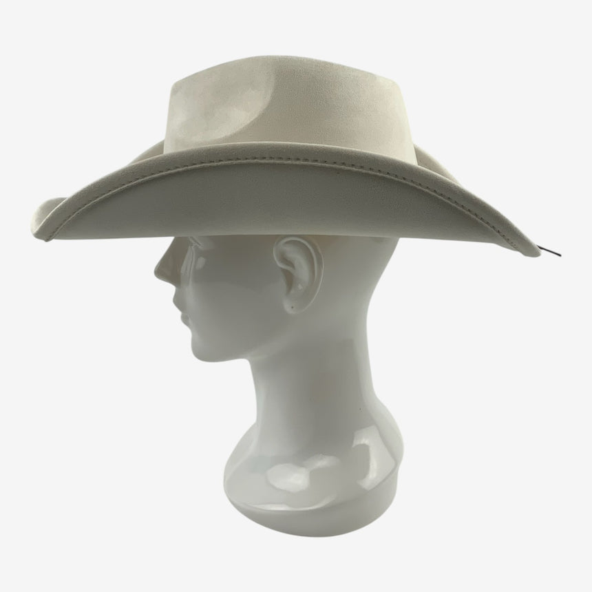 Ivory Felt Cowboy Hat with Longhorn Emblem and Studded Band | Hats