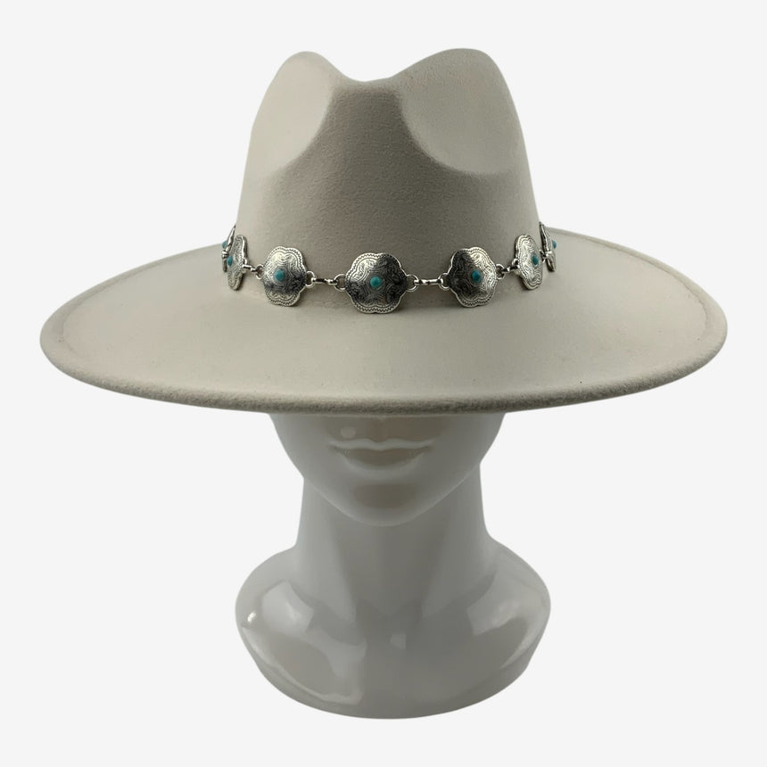 Felt Rancher Hat with Turquoise Concho Band | Hats
