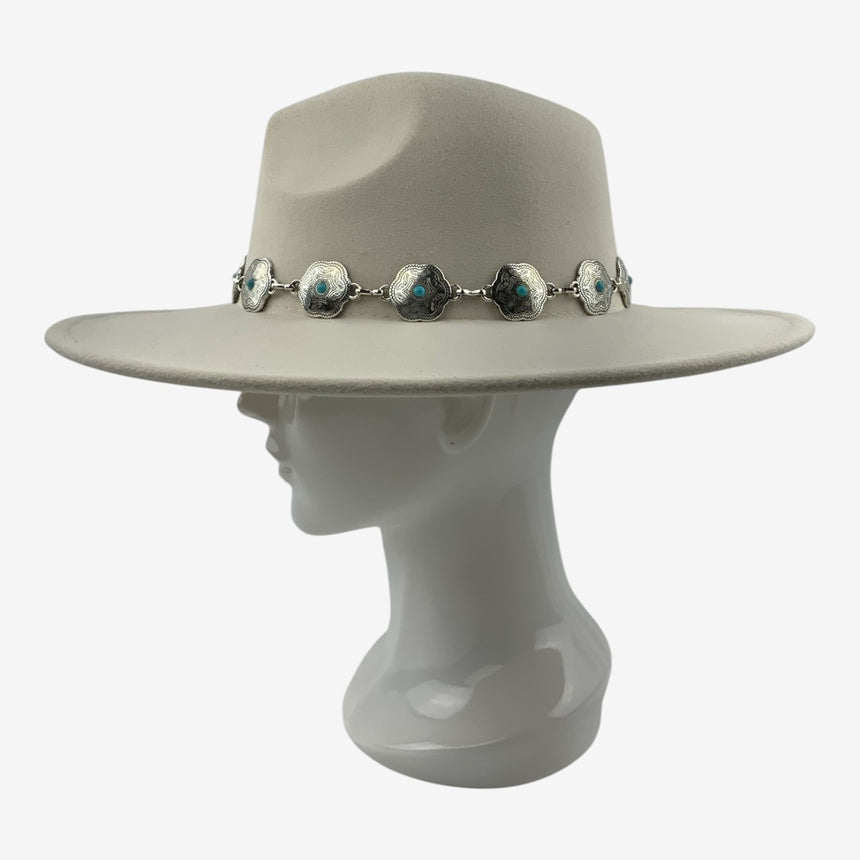 Felt Rancher Hat with Turquoise Concho Band | Hats