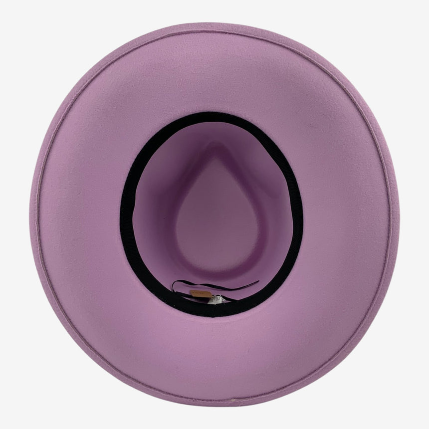 Wide-Brim Felt Fedora — Sparkling Rhinestone Hatband | Hats