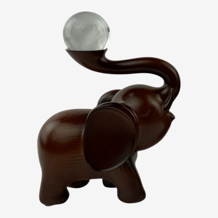 Elephant Figurines with Glass Spheres | Home Decor