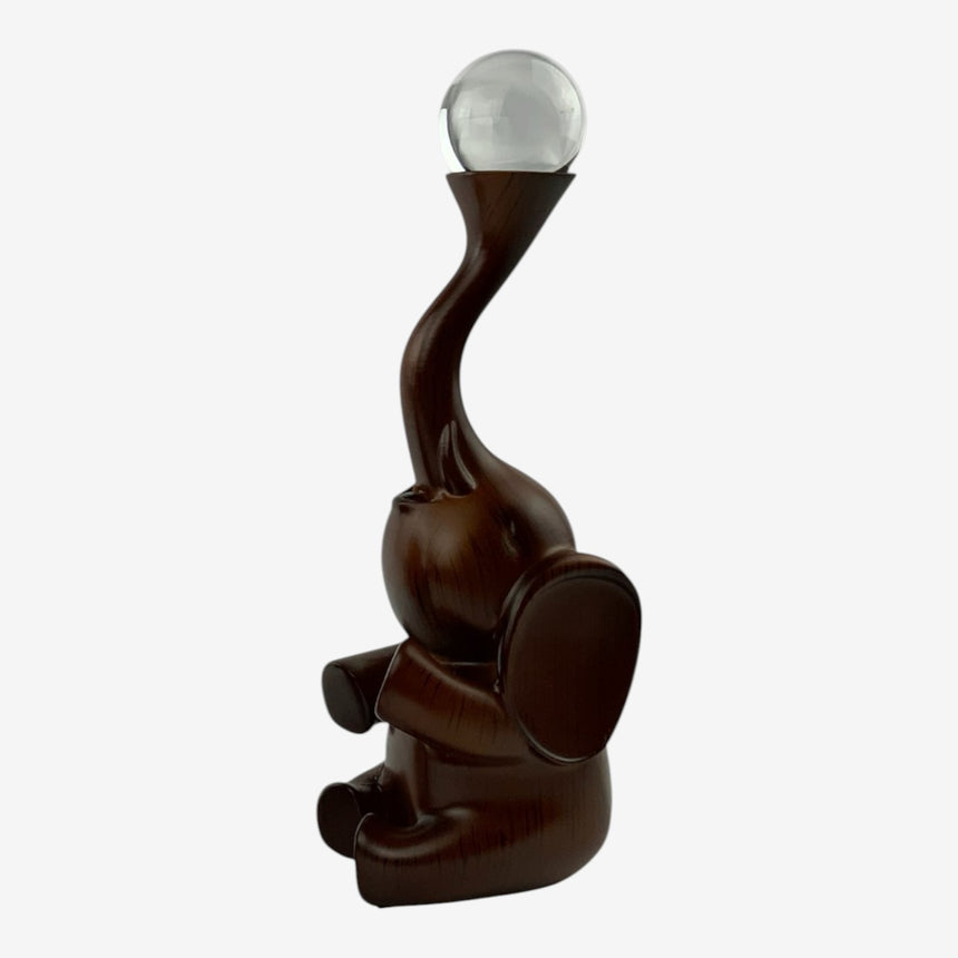 Elephant Figurines with Glass Spheres | Home Decor