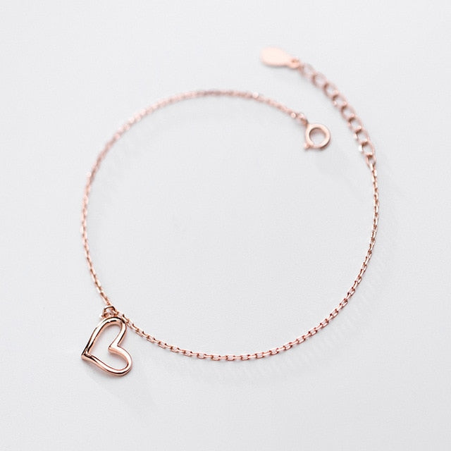 Pulsera Delgada de Corazon | Bracelet